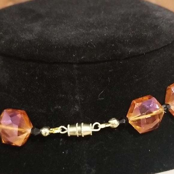 Orange Crystal Necklace - Picture 4 of 5